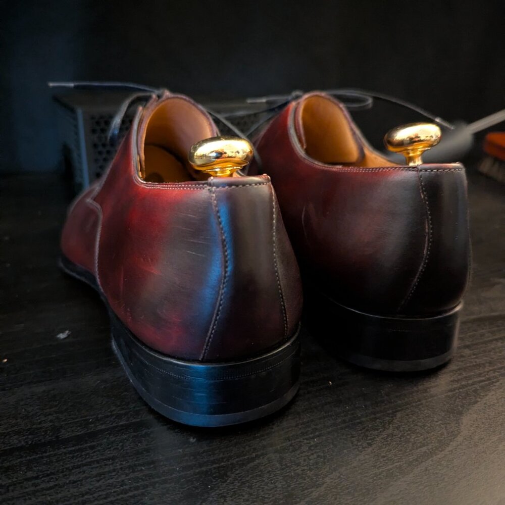 Finsbury Collection Vendome Men's Brown Leather Cap toe Oxfords EU 45.5 US 11.5 - Picture 7 of 14